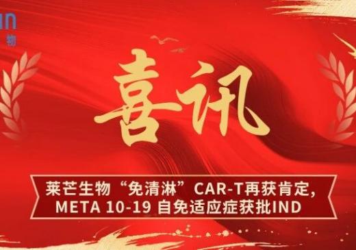 喜讯 | 莱芒生物“免清淋”CAR-T再获肯定, META 10-19 自免适应症获批IND